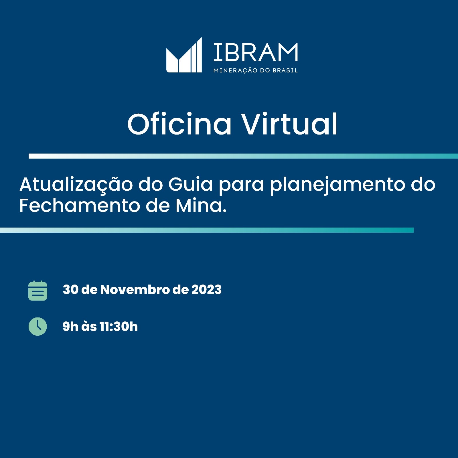 2ª oficina para atualização do guia de planejamento do fechamento de mina