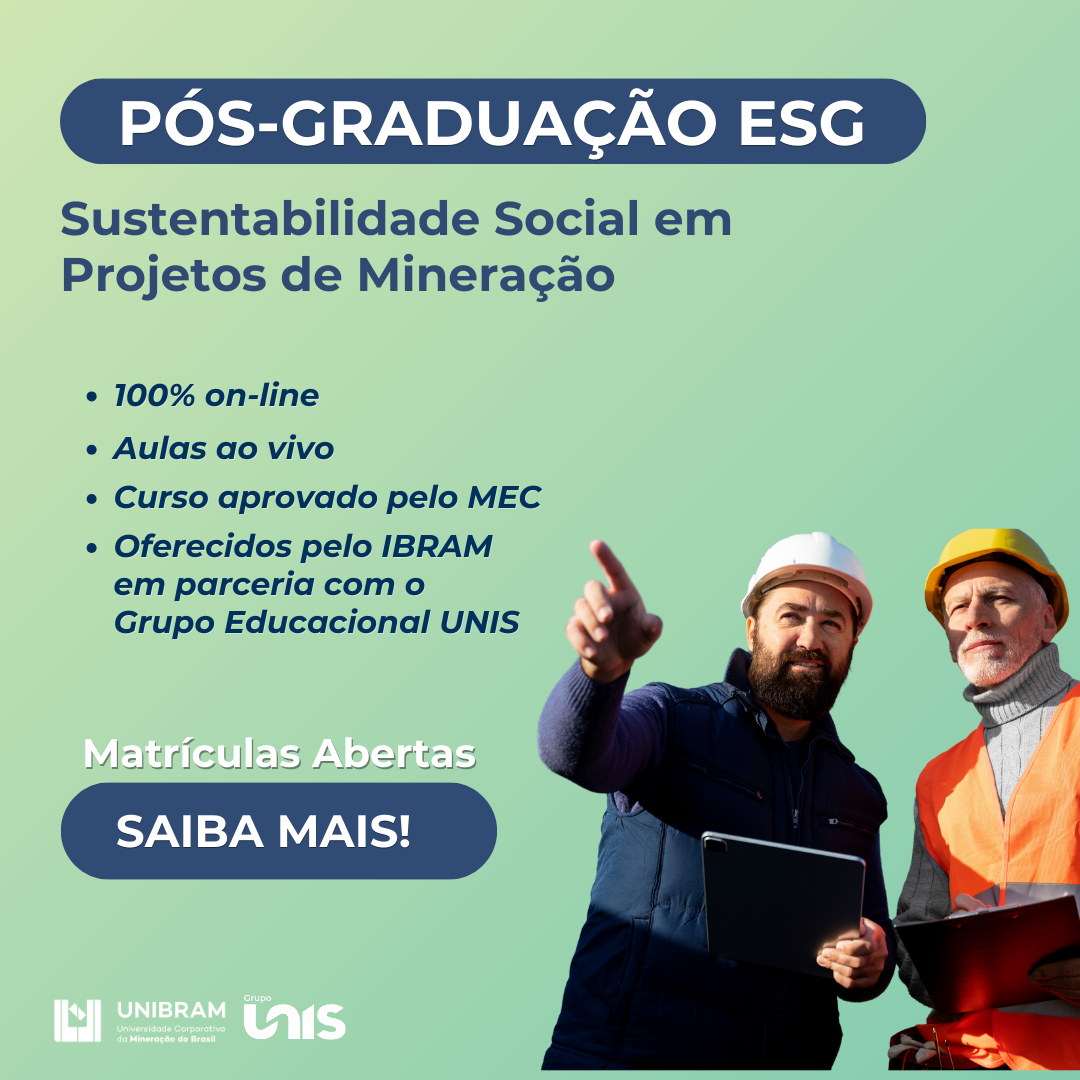 Curso de Pós-graduação em ESG – Sustentabilidade Social em Projetos de Mineração